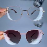 عینک فریم فلزی گربه ای کاوردار  010151