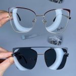 عینک فریم فلزی دوپل گربه ای کاوردار  010158