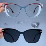 عینک فریم کائوچویی گربه ای کاوردار  010121