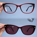 عینک فریم کائوچویی گربه ای کاوردار  010123