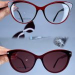 عینک فریم کائوچویی گربه ای کاوردار  010124