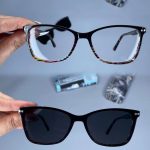 عینک فریم کائوچویی مستطیلی کاوردار 01070