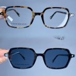 عینک فریم کائوچویی زاویه دار پلنگی کاوردار  01073