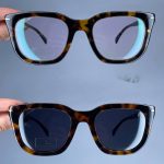 عینک فریم کائوچویی زاویه دار پلنگی کاوردار  01075