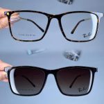 عینک فریم کائوچویی مستطیلی پلنگی کاوردار 01077