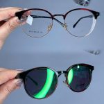 عینک فریم ترکیب کائوچو فلز گرد کاوردار جیوه ای 01078