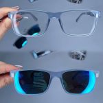 عینک فریم کائوچویی مستطیلی کاوردار جیوه ای 01082