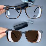 عینک فریم کائوچویی پلنگی زاویه دار کاوردار  010191