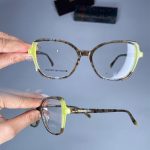 عینک فریم کائوچویی پروانه ای دورنگ  0961