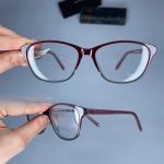 عینک فریم کائوچویی گربه ای دورنگ کوچک  0962