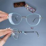 عینک فریم فلزی گربه ای دماغه یک تیکه  01028