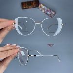 عینک فریم فلزی گربه ای دماغه یک تیکه  01029