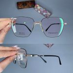 عینک فریم فلزی زاویه دار دماغه یک تیکه  01034