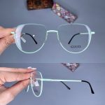 عینک فریم فلزی پایین گرد دماغه یک تیکه 01036