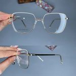 عینک فریم فلزی زاویه دار دماغه یک تیکه  01039