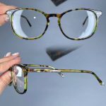 عینک فریم کائوچویی زاویه دار پلنگی رنگی 010258