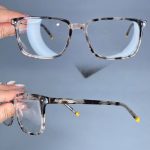 عینک فریم کائوچویی مستطیلی پلنگی رنگی  010264