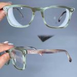 عینک فریم کائوچویی زاویه دار پلنگی رنگی  010265