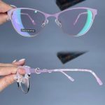 عینک فریم فلزی گربه ای  010279