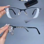 عینک فریم فلزی گربه ای  010295