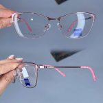 عینک فریم فلزی گربه ای  010297