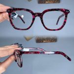 عینک فریم کائوچویی گربه ای پلنگی رنگی ضخیم  010317