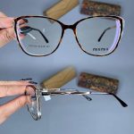 عینک فریم کائوچویی گربه ای دو رنگ پلنگی  010336