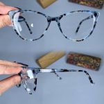 عینک فریم کائوچویی گربه ای پلنگی رنگی  010341