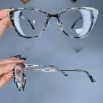 عینک فریم کائوچویی گربه ای پلنگی رنگی  010344