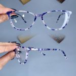 عینک فریم کائوچویی گربه ای پلنگی رنگی  010348