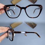 عینک فریم کائوچویی گربه ای پلنگی ضخیم    010349