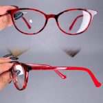 عینک فریم کائوچویی گربه ای پلنگی رنگی  010354