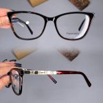 عینک فریم کائوچویی گربه ای پلنگی ضخیم  010373