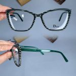 عینک فریم کائوچویی پروانه ای پلنگی رنگی  010376