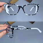 عینک فریم کائوچویی گربه ای پلنگی رنگی  010378