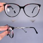 عینک فریم کائوچویی گربه ای پلنگی رنگی  010355