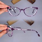 عینک فریم کائوچویی گربه ای پلنگی رنگی  010384