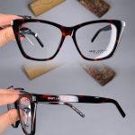 عینک فریم کائوچویی گربه ای پلنگی ضخیم  010387