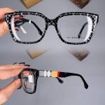 عینک فریم کائوچویی پروانه ای پلنگی رنگی ضخیم   010389