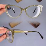 عینک فریم کائوچویی گربه ای پلنگی رنگی  010393