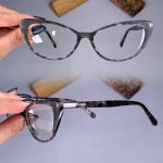 عینک فریم کائوچویی گربه ای پلنگی رنگی  010398