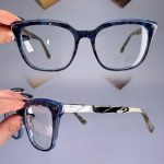 عینک فریم کائوچویی گربه ای پلنگی رنگی ضخیم  010402