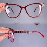 عینک فریم کائوچویی گربه ای پلنگی رنگی  010405