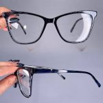 عینک فریم کائوچویی گربه ای پلنگی رنگی  010404