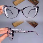 عینک فریم کائوچویی گربه ای پلنگی رنگی  010412