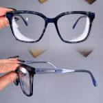 عینک فریم کائوچویی گربه ای پلنگی رنگی ضخیم  010413