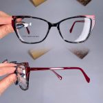 عینک فریم کائوچویی پروانه ای دو رنگ   0104113