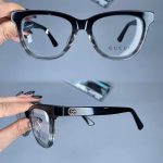 عینک فریم کائوچویی زاویه دار دورنگ ضخیم  010430