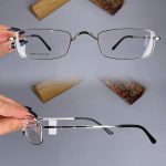 عینک فریم فلزی  نیمه مطالعه  010466