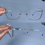 عینک فریم فلزی گربه ای   010489